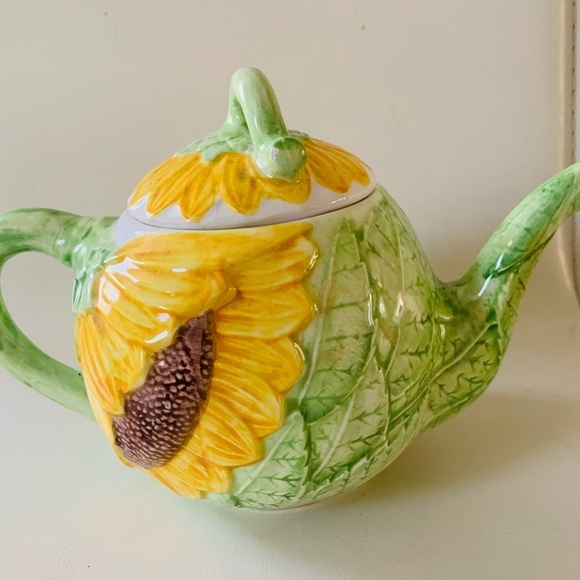 Vintage 1991 Seymour Mann Sunflower Teapot Hand Painted - Picture 2 of 13